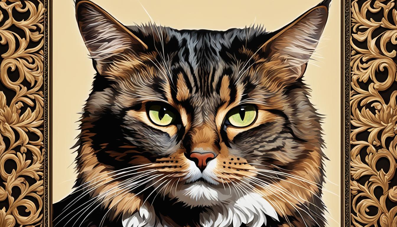 Cat Portrait Framing: Elegant Borders for Your Beloved Feline's Face - PET SKETCH STUDIO