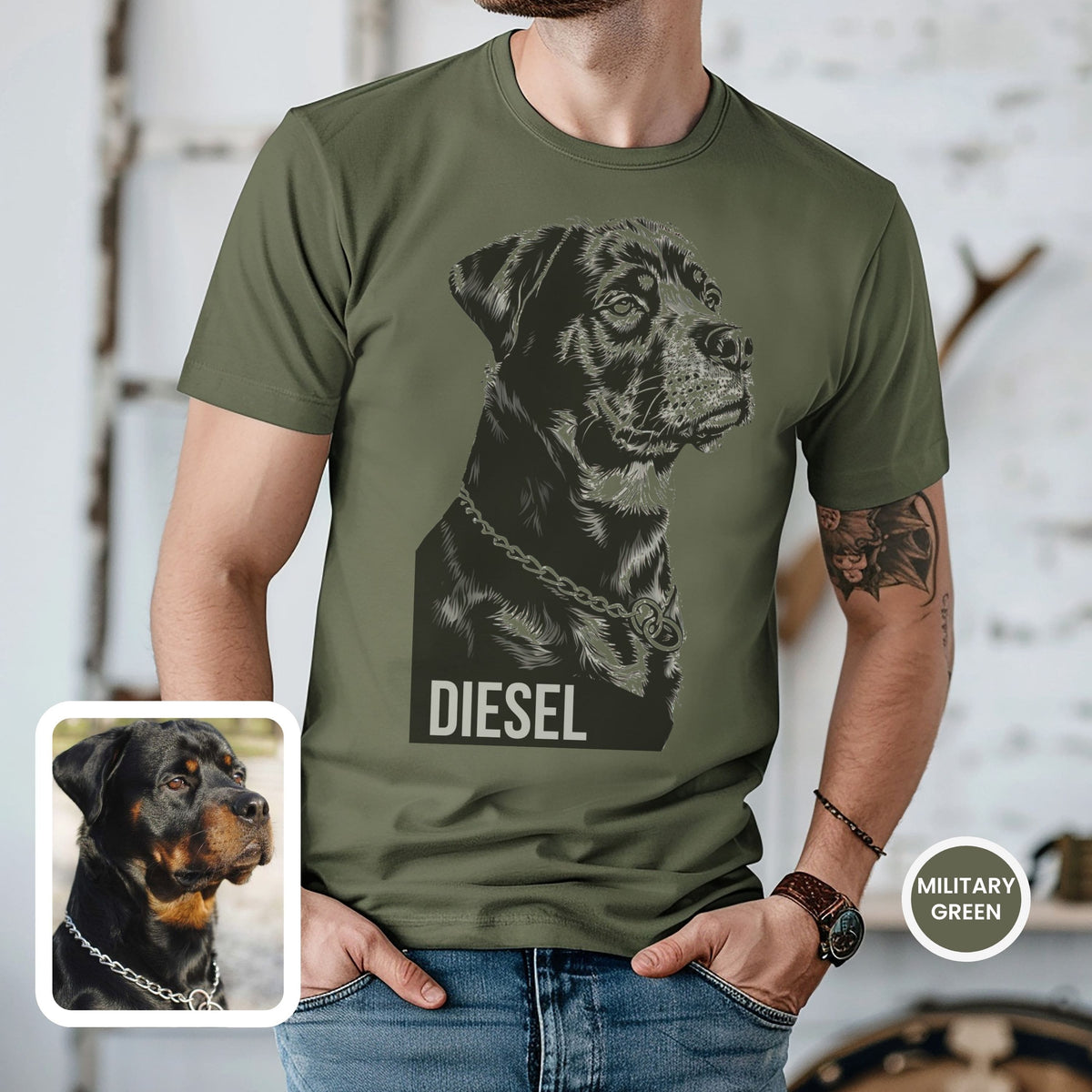 Custom Pet TShirt | Pocket &amp; Full Front Design