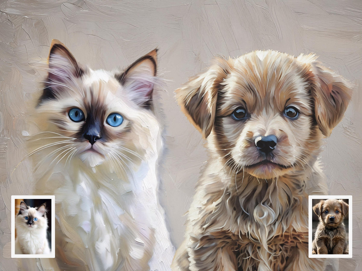 Custom Pet Portrait Oil Painting