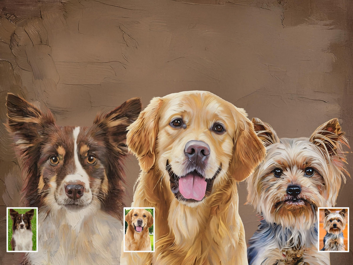 Custom Pet Portrait Oil Painting