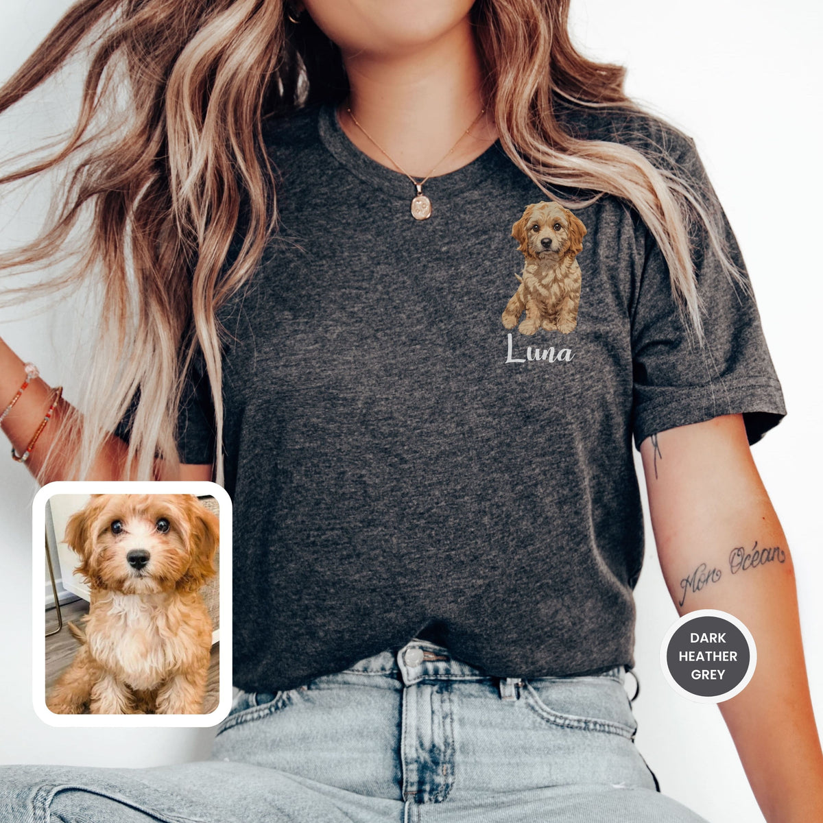 Custom Pet TShirt | Pocket &amp; Full Front Design