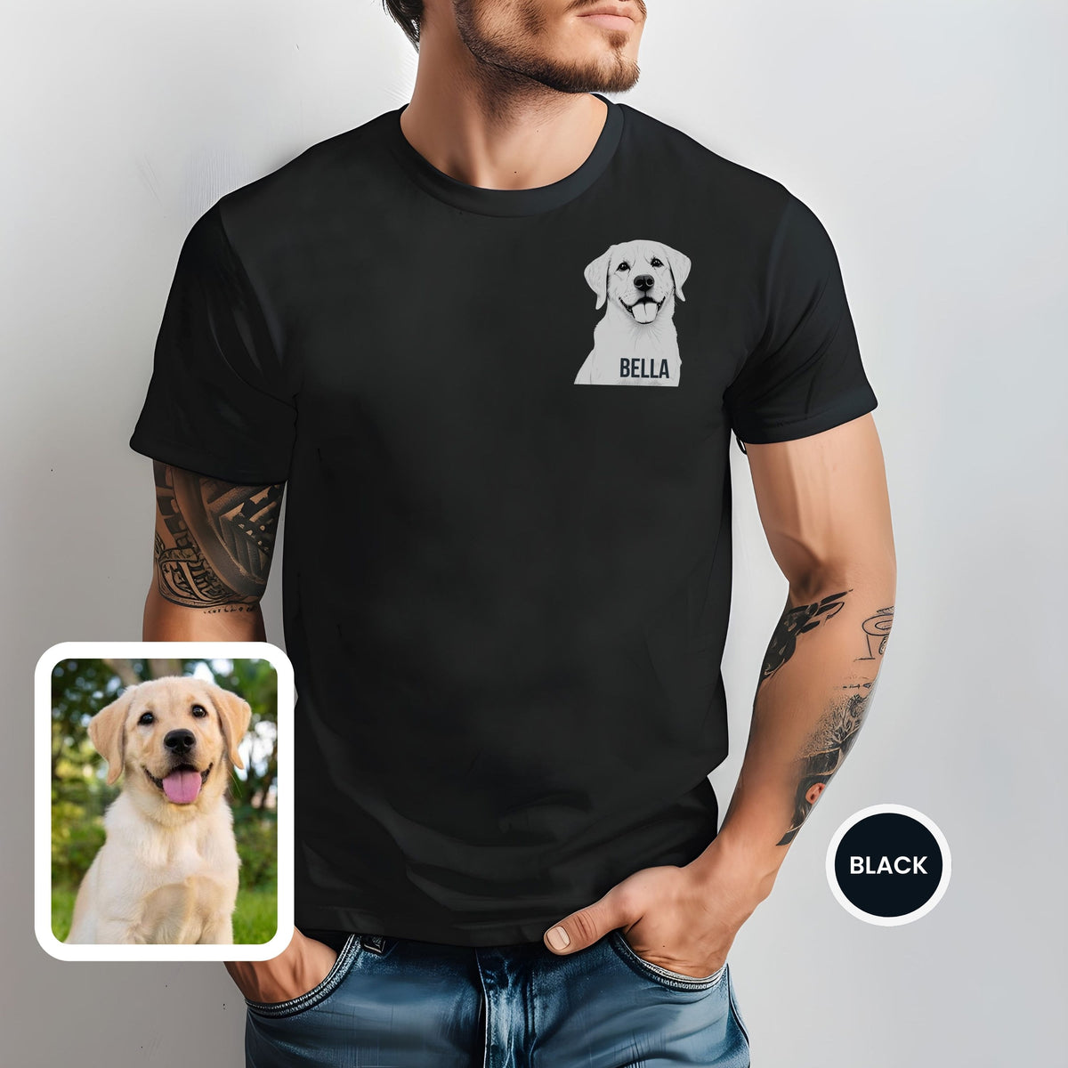 Custom Pet TShirt | Pocket &amp; Full Front Design