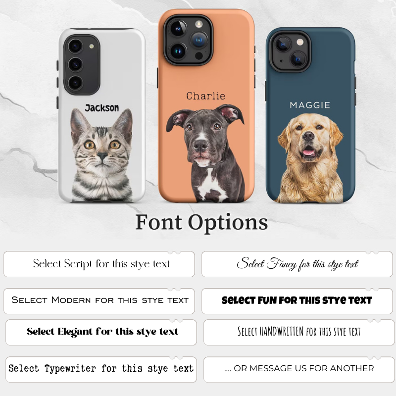 Pet Portrait Phone Tough Cases