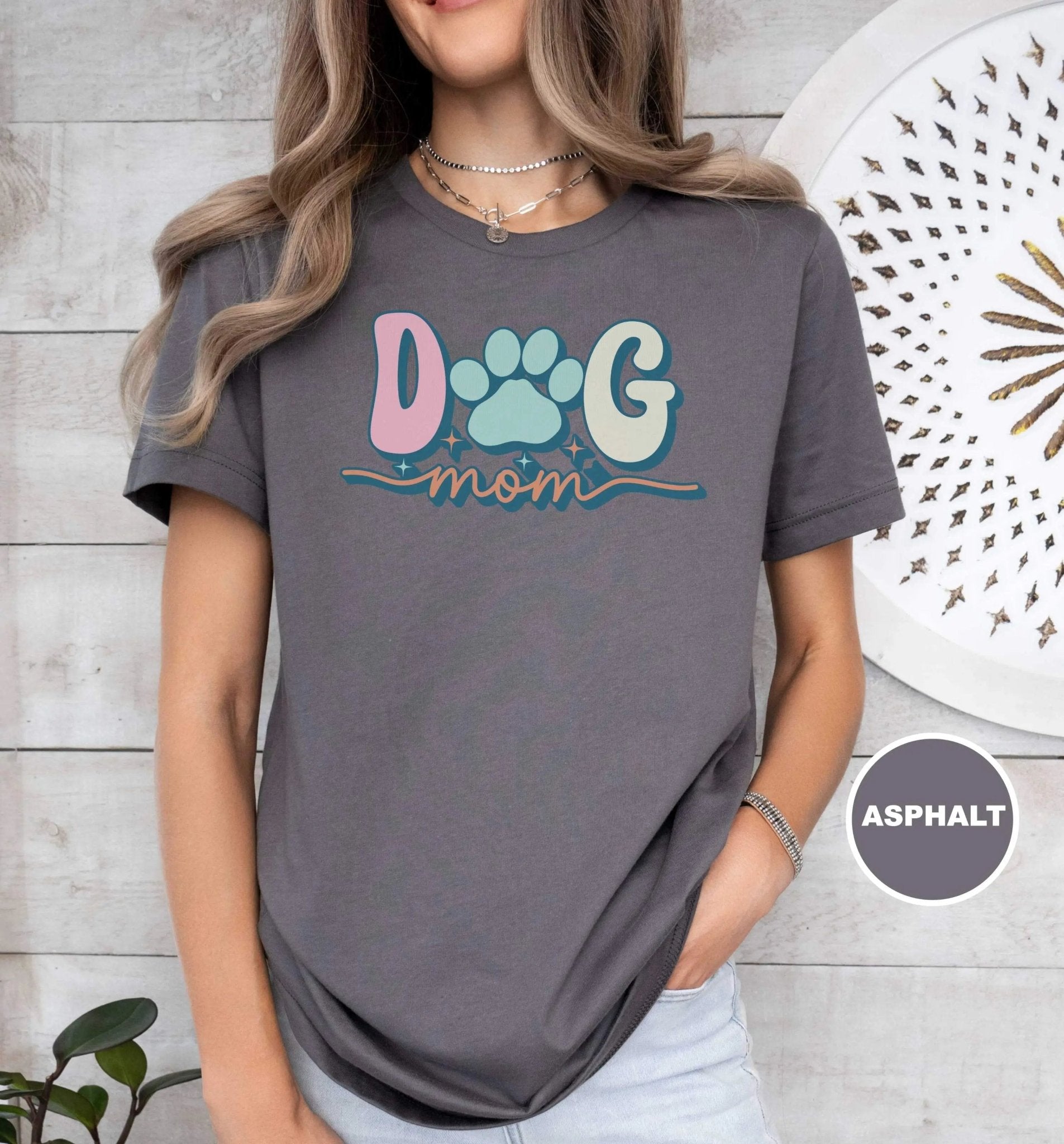 Dog Mom Retro T - Shirt - PET SKETCH STUDIO