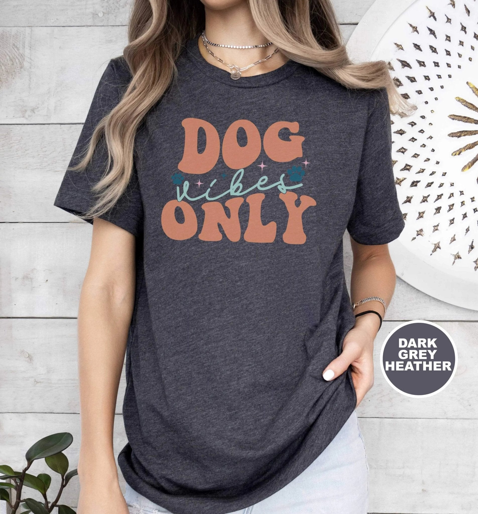 Dog Vibes Only Orange T - Shirt - PET SKETCH STUDIO