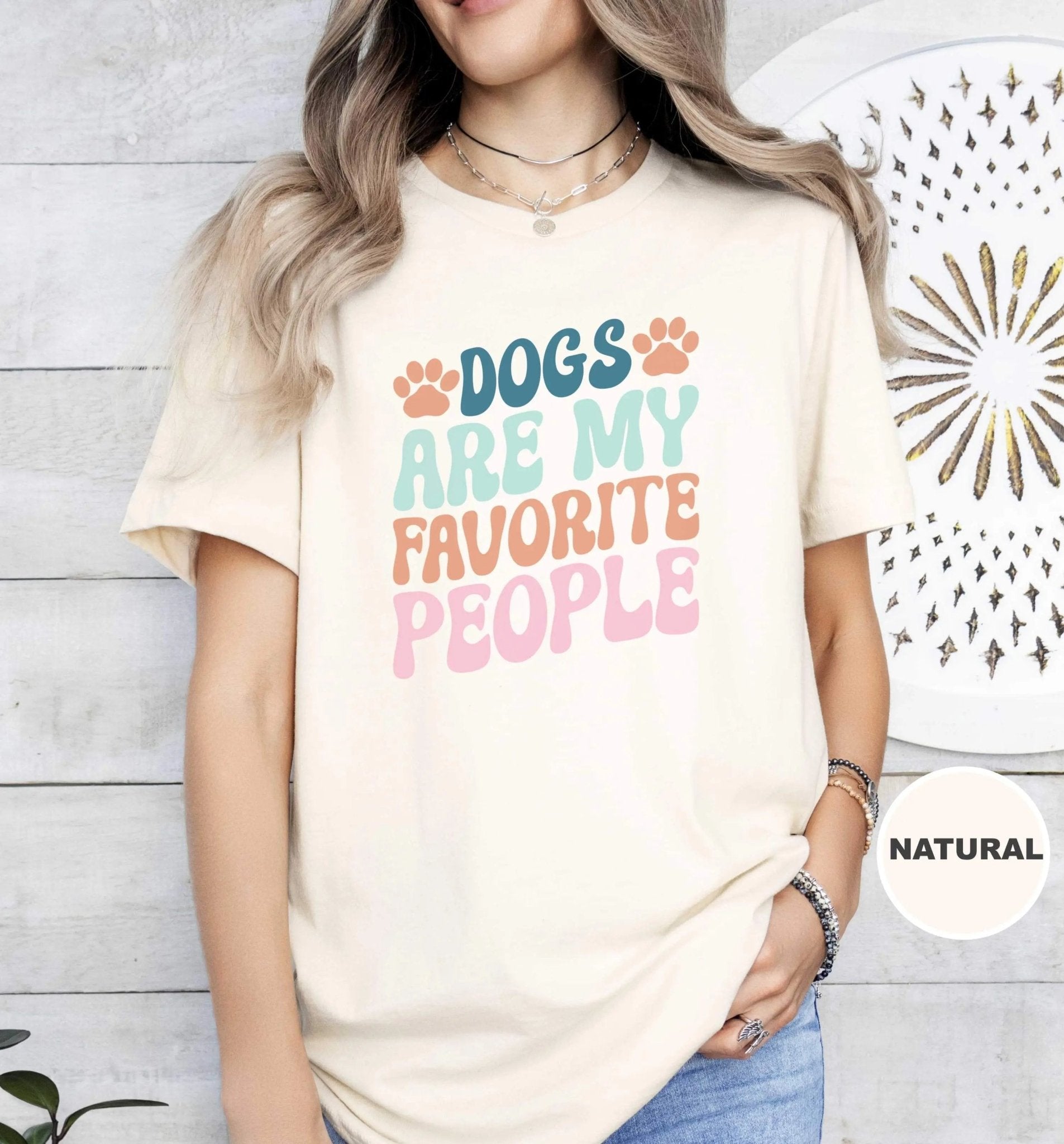 Dogs Are My Favorite People Retro T - Shirt - PET SKETCH STUDIO