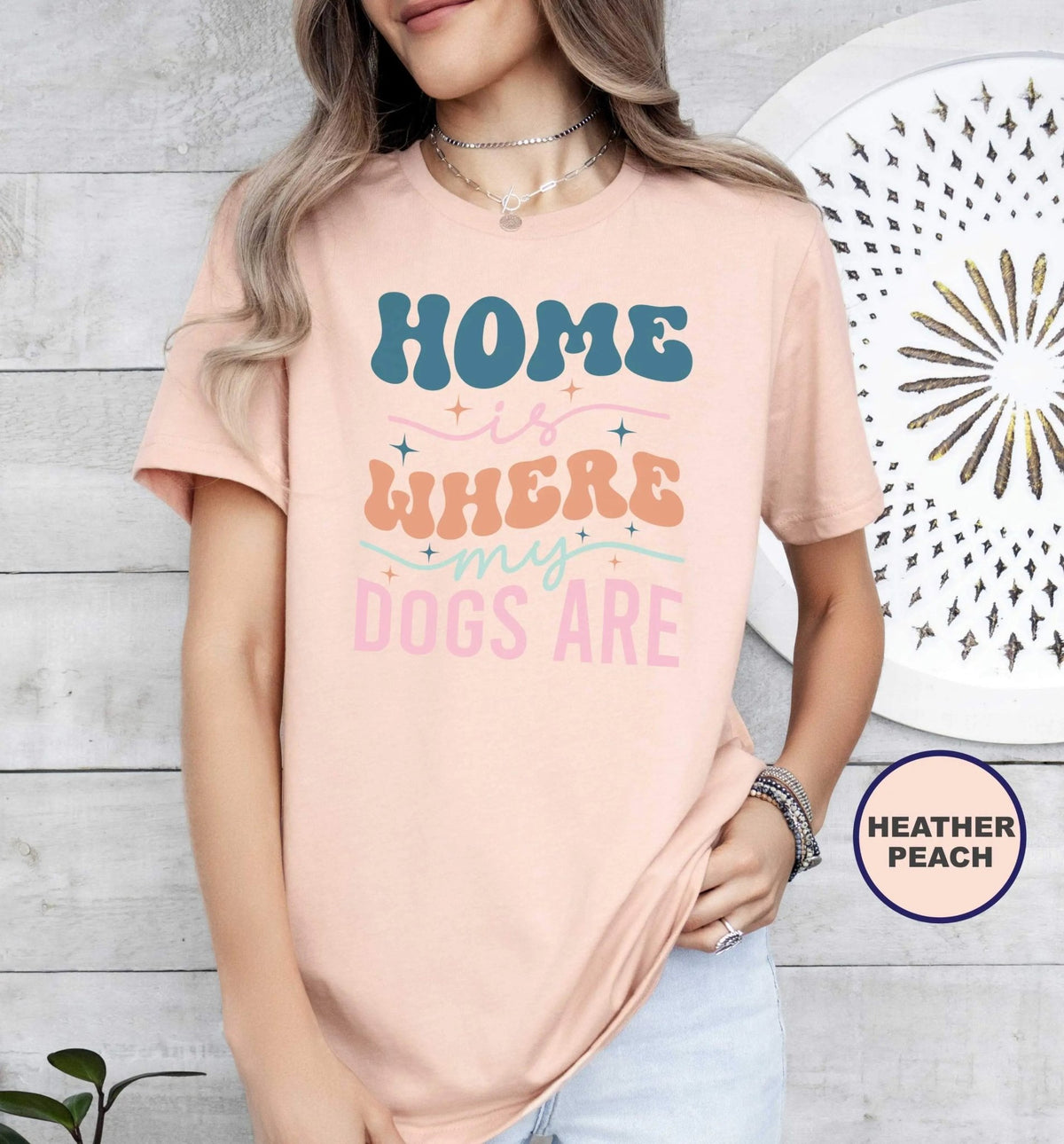 Home is Where my Dogs are Retro T - Shirt - PET SKETCH STUDIO