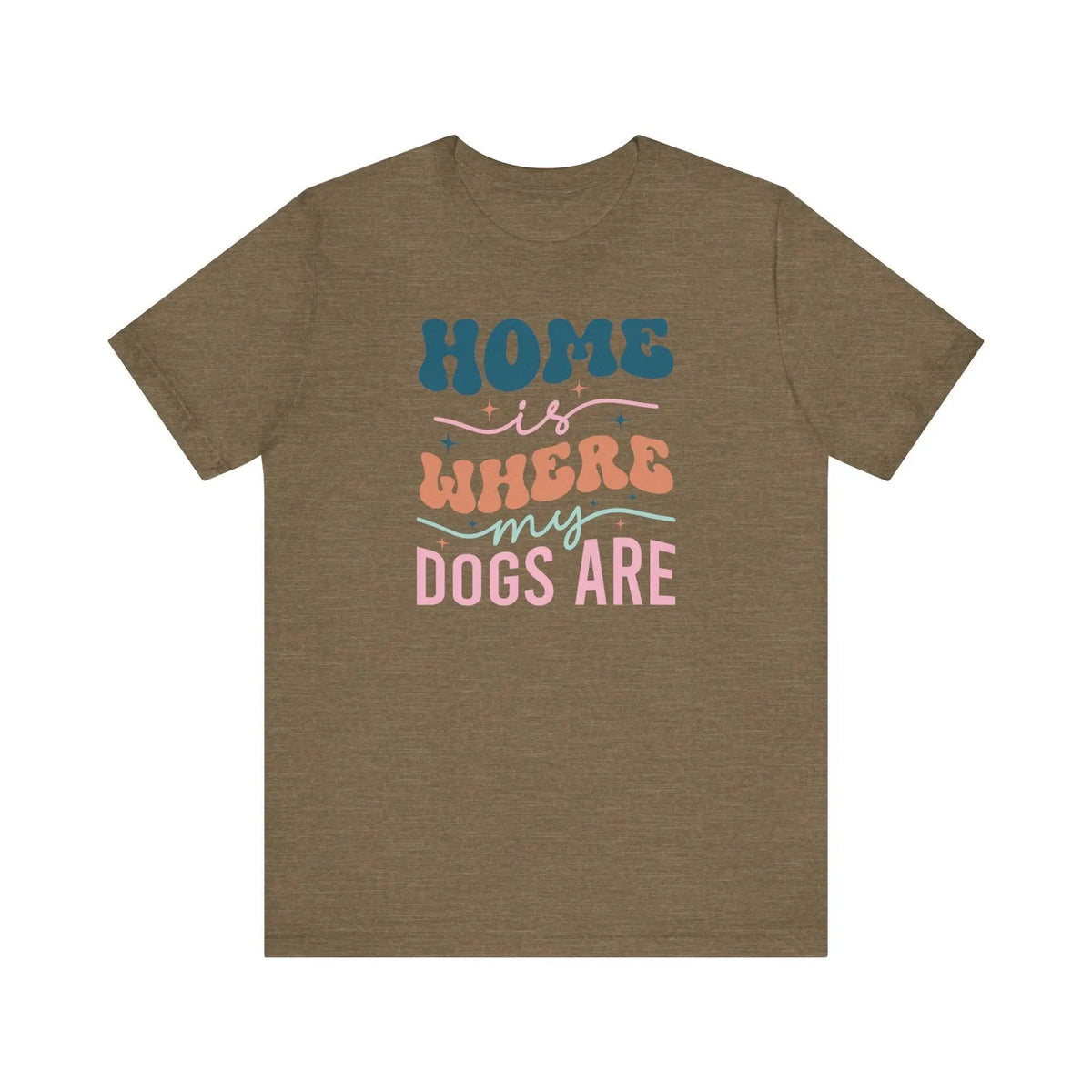 Home is Where my Dogs are Retro T - Shirt - PET SKETCH STUDIO