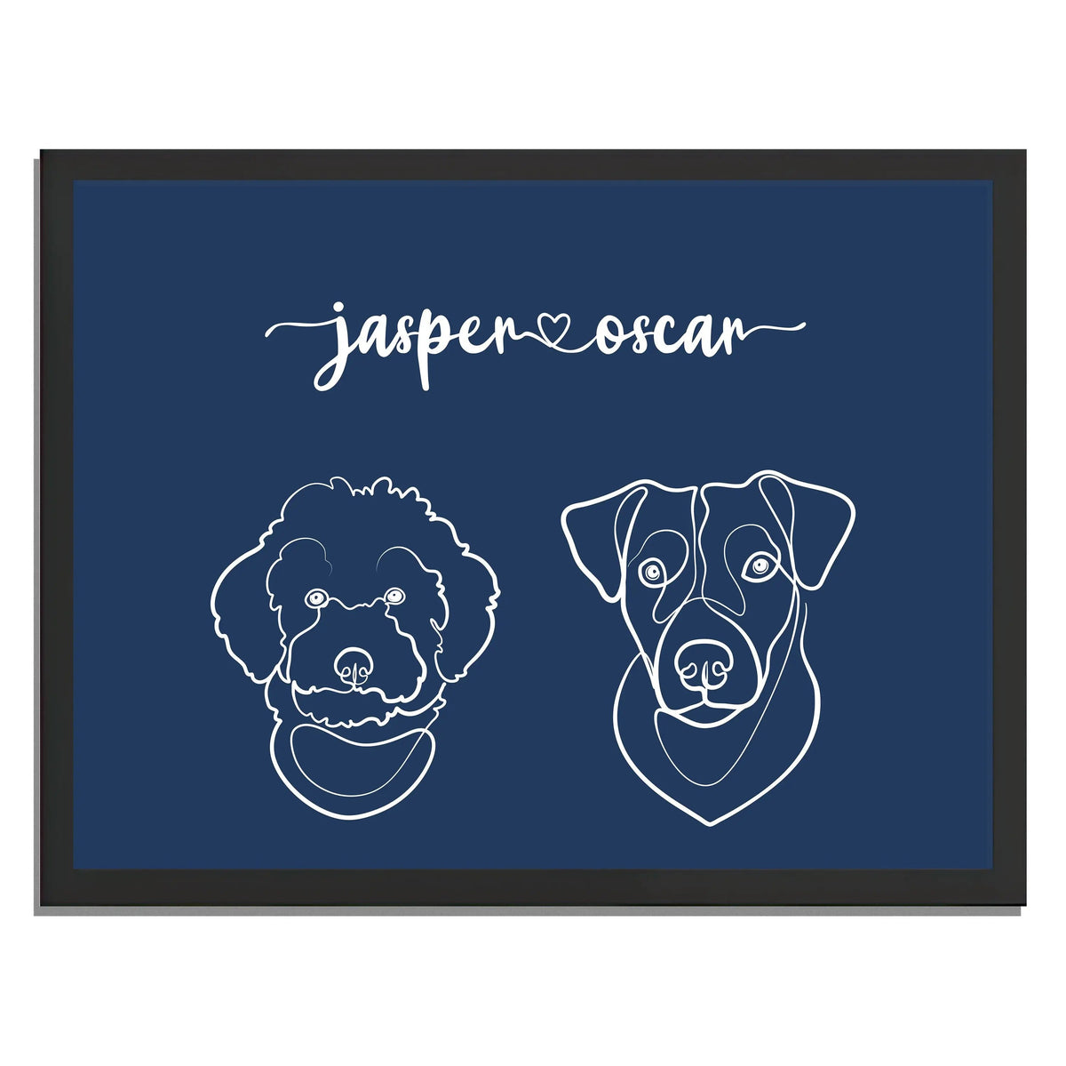 TWO Pet Portrait (Framed)