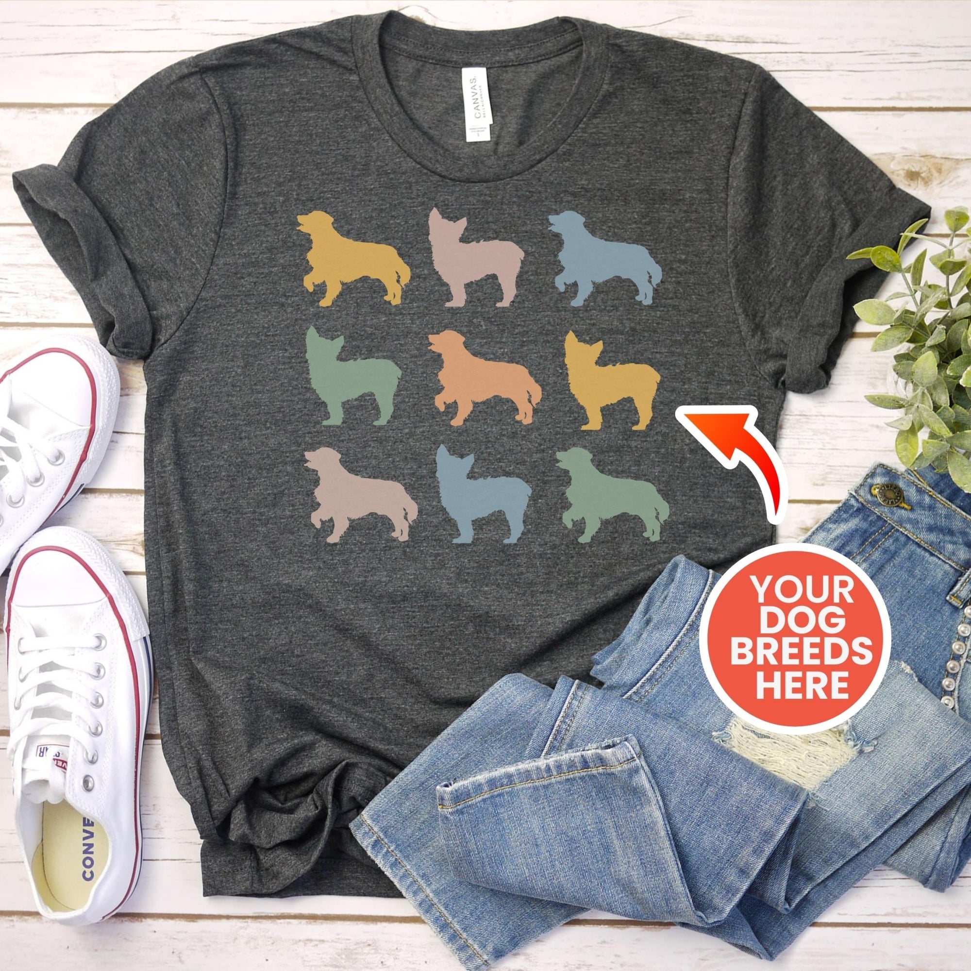 Custom Dog Breed Silhouette TShirt - PET SKETCH STUDIO