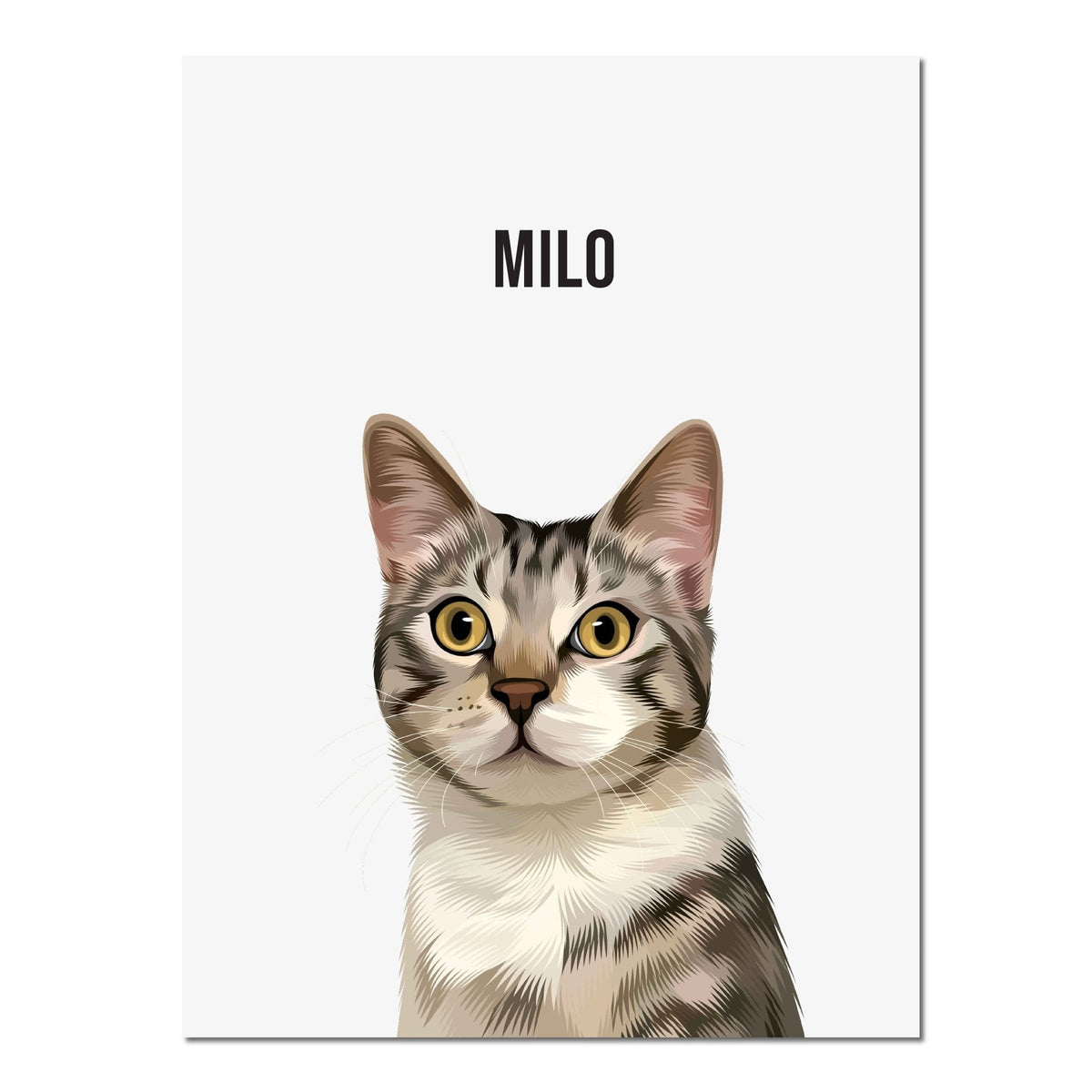 ONE Pet Portrait (Unframed) - PET SKETCH STUDIO