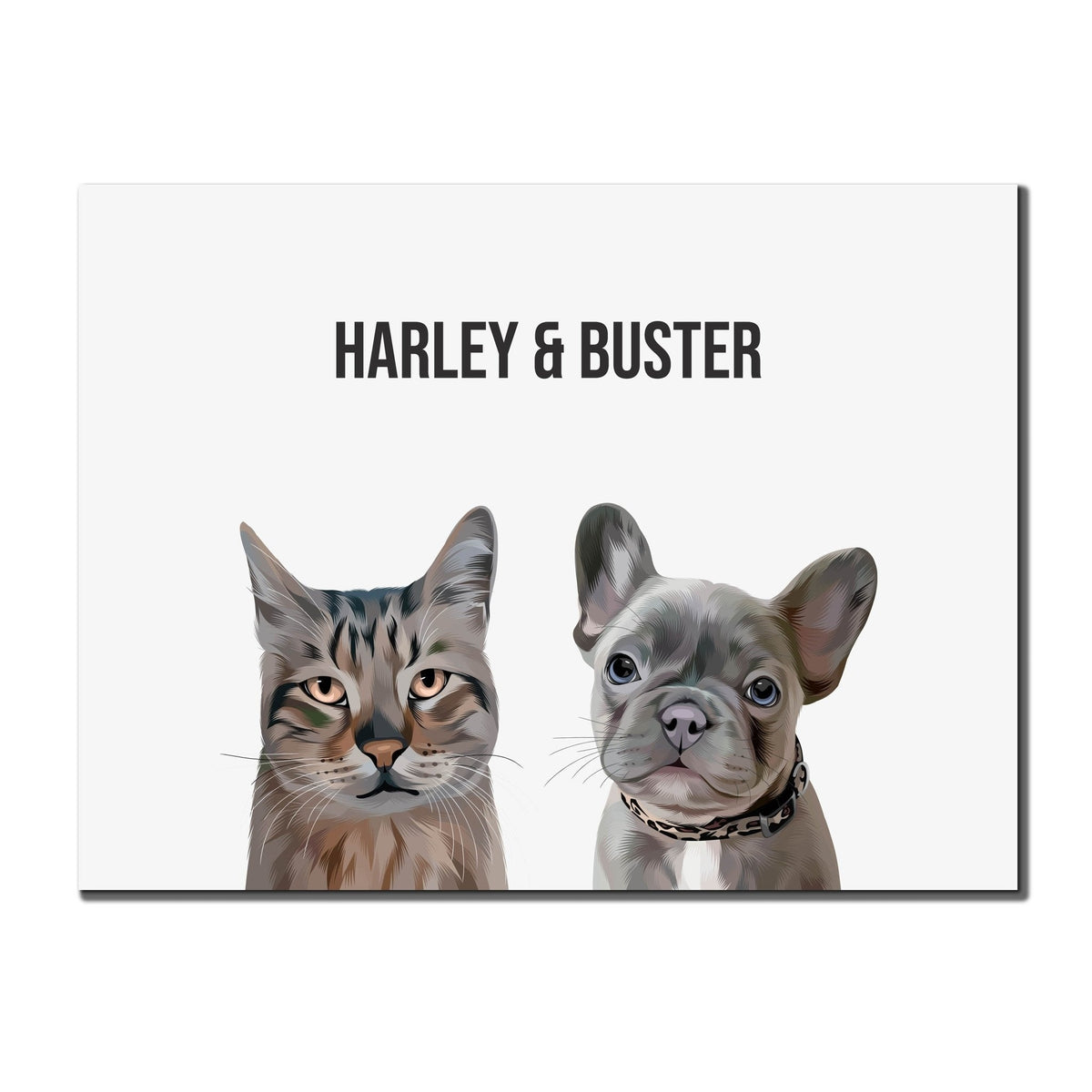 TWO Pet Portrait (Unframed) - PET SKETCH STUDIO